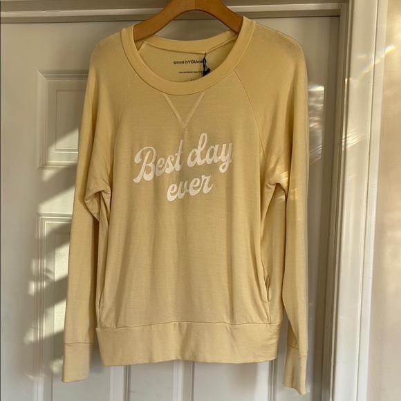 Good hYOUman Light Lemon Yellow Pullover NWT - Picture 1 of 10